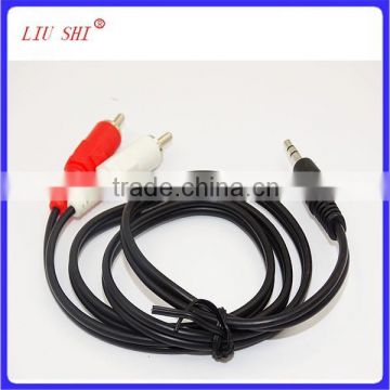 high quality DC3.5 to 2 RCA cable, car audio/video cable