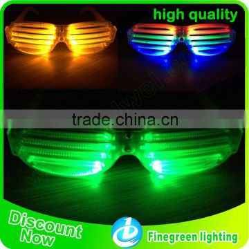 2015 how cool light up 'AAA sound active el wire glasses