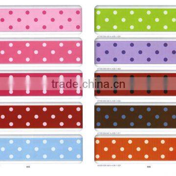 27-36 black white polka dot grosgrain ribbon in different size 10mm 12mm 16mm 20 mm 25mm 38mm