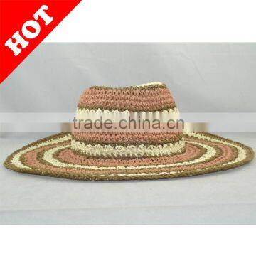 2013 fashion paper straw hat with rope
