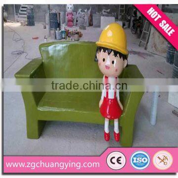 Chibi Maruko-chan fiberglass cartoon character statue