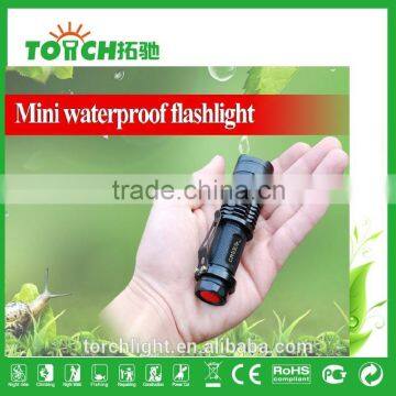 Super Waterproof Mini Led Flashlight Cre e Q5 Fouce Zoomable Mini Pocket Led Lamp 1*14500/AA Battary for Outdoor Hiking photo-6