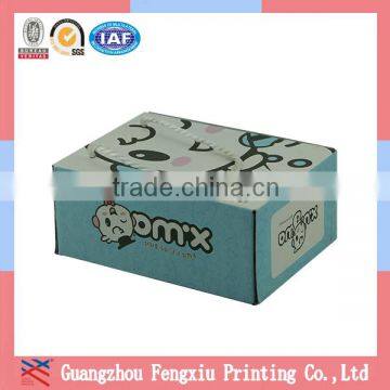 Eco-friendly Top and Lid Cover Rigid Custom Paper Baby Shoe Box