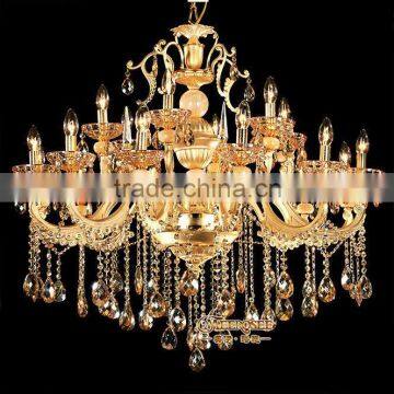 European Style Gloden Crystal Candle Lamp Chandeliers lighting fixtures with 18 light MD8688-L12+6