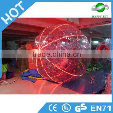 Colourful water LED zorb balls,LED human hamster ball price,inflatable LED zorb ball for sale