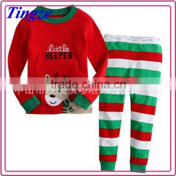 Hot selling wholesale comfortable cotton funny christmas children pajamas TR-F155C