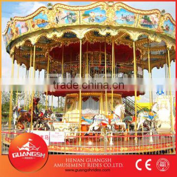 So amazing! luxury playground merry go round horses rides for sale with LED lights