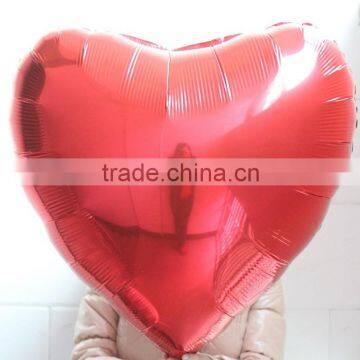 Wholesale 75cm/36 Inch Large Size Heart Shaped Pure Color Foil Balloon, Metallic Plain Foil Baloon photo-3