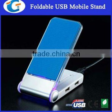 Folding Mobile Stand With 4 Port USB HUB