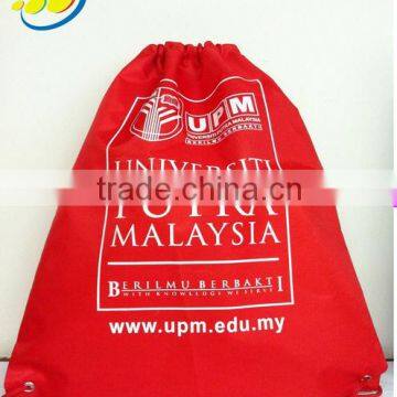 High quality wholesale polyester custom drawstring bags with logo