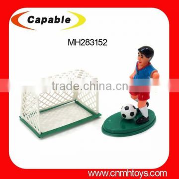 The world cup toys flick plastic football player toy with goal