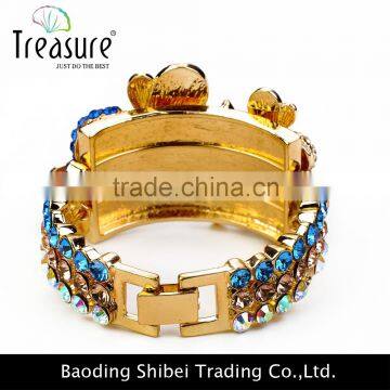 Dubai Handmade Gold Rhinestone Mosaic Ethnic Bracelet Bangle on Sale in 2016 New Year photo-3