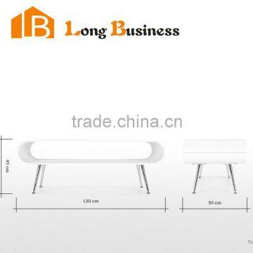 Movable MDF paint sofa side table with stainless steel legs