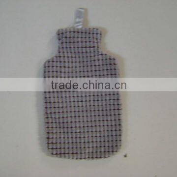 2000ml cute and soft grey velvet hot water bag cover