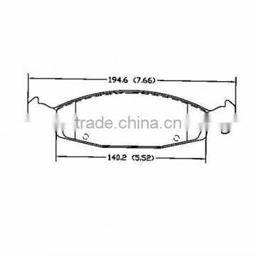 auto parts D790 05011969AA for Jeep fronts brake pads