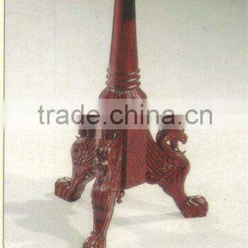 Lion Head Round Table Mahogany Indoor Furniture