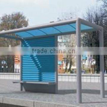 Good Quality Stainless Steel & Aluminum Outdoor Bus Stop Shelter Design with Low Price for Street Construction