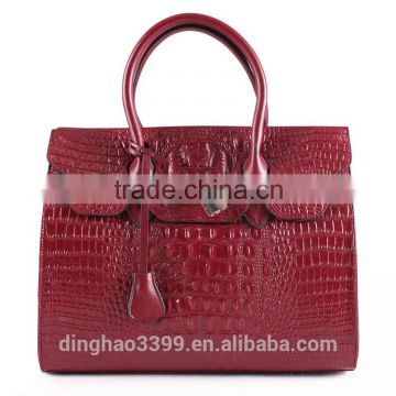 New design handbag crocodile pattern leatehr handbag lady hanbag for sale