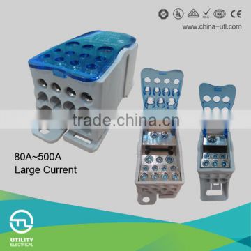 1 in 7 out universal terminal blocks Al Cu distribution conductor 80mm -500mm / Al Cu distributor terminal blocks connector /