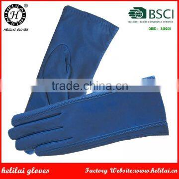 Colored Plain leather gloves