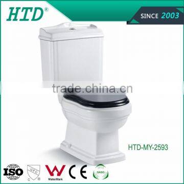 HTD-MY-2593 CE Certificate Bathroom Design Washdown One Piece Toilet Bowl