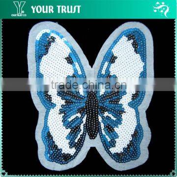 5MM Blue White Black Butterfly Sequin Bead Applique Patches