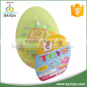 Egg shape children plastic cube building block