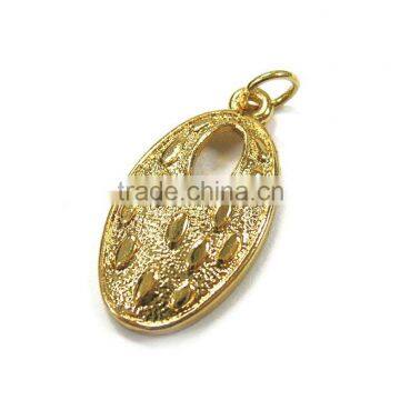 Oval shape popular metal gold pendants for necklace jewelry,various design