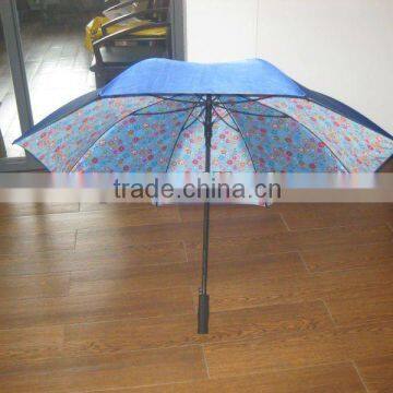 27 inch 2.3feet fiberglass windproof double-layer UV protection automatic golf sun umbrella