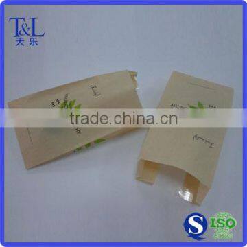 Cute brown bread bag with window, disposable paper bread bag