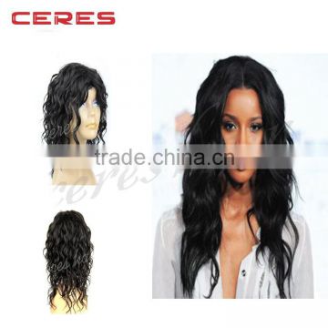 best seller 20'' unit curled indian human hair wig for black women