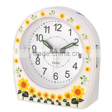 Silk printing Analog Quartz hotel use Alarm Clock