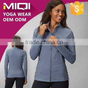 hot selling 2015 professional breathable dry fit ladies yoga jackets