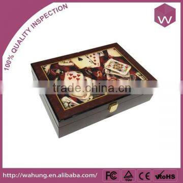 Handicraft Lacquered Wooden Chinese Chess Storage Box With Lock Wholesale