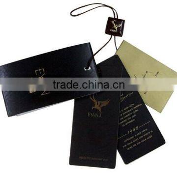 Black colour matt laminated hang tag printing