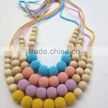 crochet beadwork necklace with naturel stones