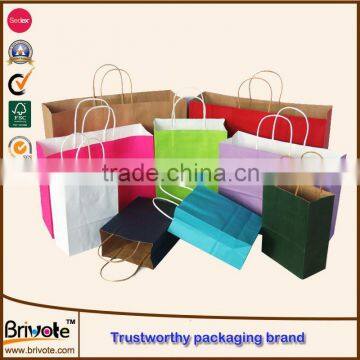 brown kraft paper bags feed kraft paper bag kraft paper gift bag with pp handle