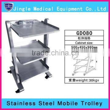New ! High grade stainless steel Dental clinic trolley, hospital trolley.