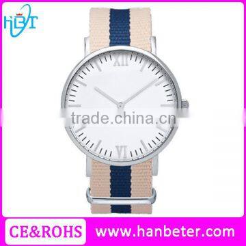 Big Roman Numerals Watch Dial Making Brand Mens Watch Excellence Quartz With Nylon Straps