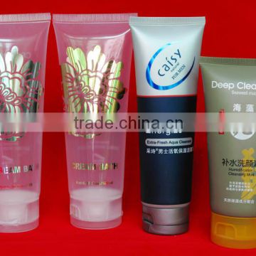 hot stamping transparent cosmetic tube