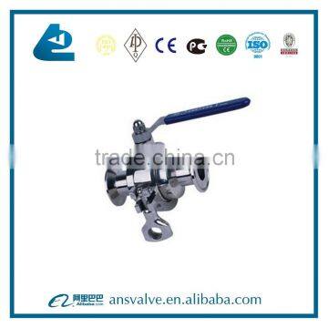 Sanitary Threaded 3 Ways Ball Valve photo-3