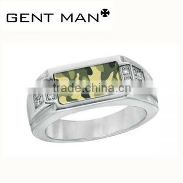 Military wedding stainless steel ring camo wedding engagement jewelry rings