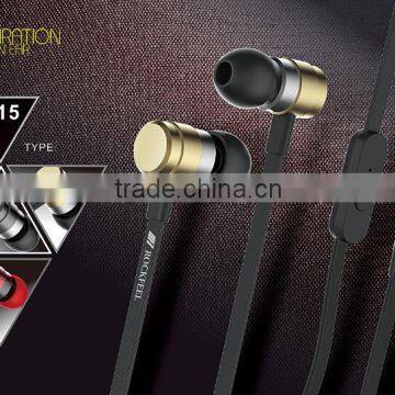 colorful hand-free in-ear stereo earphone with bass vibration