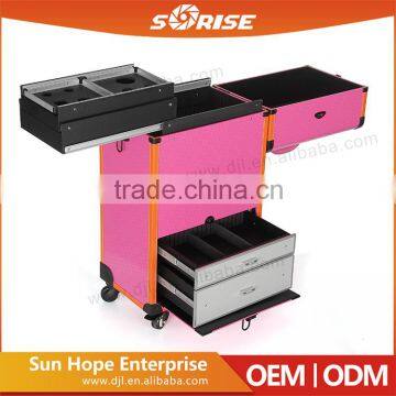 Premium Professional PVC Rolling Makeup Case With Cosmetic Drawer photo-5