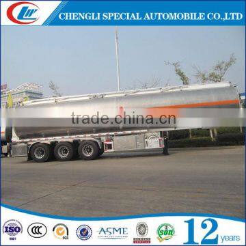 China 40tons 3 Axle 50CBM Aluminium Alloy Fuel Tank Trailer for Sale photo-2