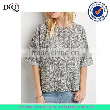 Lightweight knit Southwestern-inspired pattern latest woman pullover