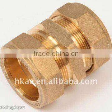 OEM Brass hexagon bushing,precision copper straight compression fitting