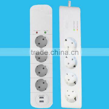 EU Extension Power Strip German standard power sockets with USB