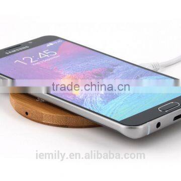 2016 Christmas Gift Universal qi inductive bamboo wireless charger