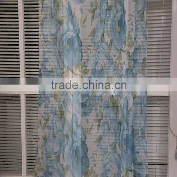 Top hotel quality office meeting room printed voile sheer curtain fabric